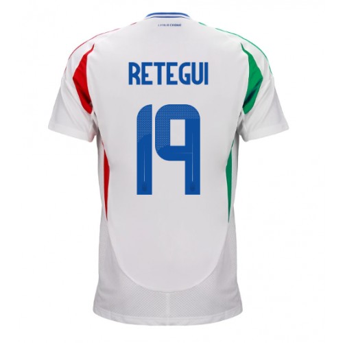 Fotballdrakt Herre Italia Mateo Retegui #19 Bortedrakt EM 2024 Kortermet